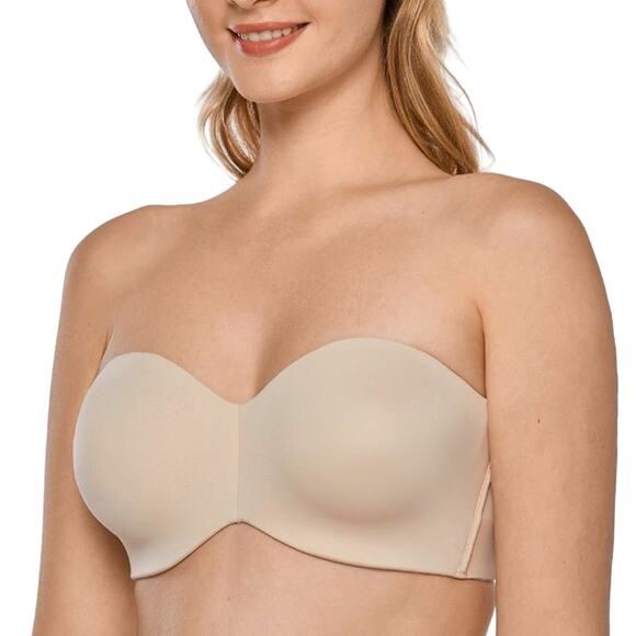 Delimira Natural Beige Underwire Bra with removable straps Woman Size 34B - Picture 1 of 9